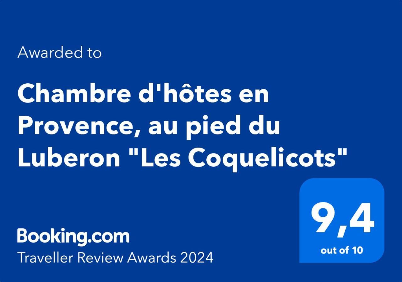 Chambre D Hotes En Provence, Au Pied Du Luberon, Les Coquelicots La Tour-dʼAigues 外观 照片